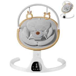 Baby Swings for Infants, Fasonbaby Bluetooth Infant Swing with Music Speaker with 3 Seat Positions, 5 Speeds and Remote Control - Portable Baby Swing for Indoor and Outdoor (Black)