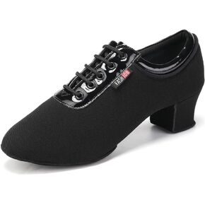 Women Latin Ballroom Dance Shoes Lace up Modern Performence Latin Salsa Practice Dance Shoes,Model 601