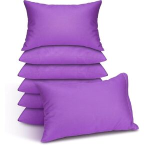 6 Pack Mini Kids Pillows for Daycare Small Travel Pillow 14"x9" Kids Pillow Small Children Pillows Soft Small Pillows Travel Nap Pillow for School Nap Time Pet Neck Lumbar(Purple)