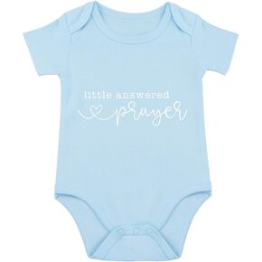 Little Answered Prayer Bodysuit Infant Reveal Ideas Onesie Girl And Boy Bodysuit Pregnancy Baby Announcement 0-12M