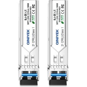 1000Base-LX SFP to LC Module,Single Mode sfp Fiber Transceiver for Cisco GLC-LH-SMD, Meraki MA-SFP-1GB-LX10, Ubiquiti, Fortinet, Mikrotik, Netgear(SMF,1310nm,20km,DDM) 2 Pack