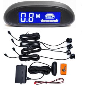 Shkalacar Car Reverse Backup Parking Sensor Radar System, Car Auto Vehicle Reverse with 4 Parking Sensors kit Adjustable Sensitivity, LCD Display Reversing Radar Sound Alert