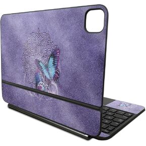 Glossy Glitter Skin Compatible with Apple Magic Keyboard for iPad Pro 11‑inch (M4) 2024 - Celtic Butterflies - 3M Vinyl Protective Decal Cover - Easy to Apply | Crafted in The USA by MightySkins