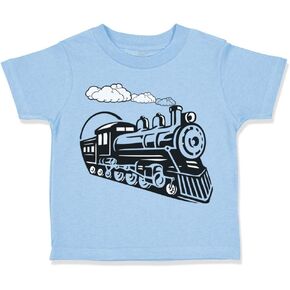 Toddler T-Shirt Trains Vintage Trains Cotton Steam Locomotive Boy & Girl Clothes in Kuwait