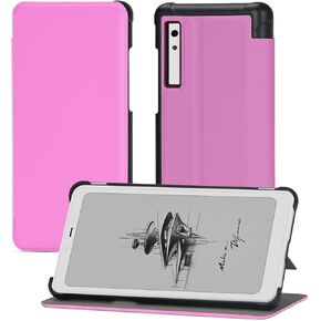 Case for Onyx BOOX Palma 6.13" Back Cover,New Lightweight PU Leather Cover,and Water-Safe, Foldable Protective Cover,Compatible BOOX Palma 6.13" E-Ink Protective case (Barbie Pink)