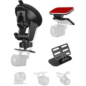 Rear Camera Mount(2 Pcs),Universal Rear Window Camera Mount,Adjustable Back Windshield Backup Camera Mount,Dash Cam Rearview Camera Bracket,Car Recorder Mirror Cam Reverse Camera Holder