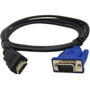 HDMI to VGA Cable Gold-Plated 1080P HDMI Male to VGA Male Active Video Adapter Converter Cord (6 Feet/1.8 Meters)