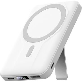 Wireless Portable Charger with Stand, 10000mAh Magnetic Power Bank for Magsafe, 22.5W Fast Charging Mag-safe Battery Pack with Digital Display Compatible with iPhone 15/14/13/12 Series (Black)