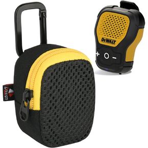 TXEsign Carrying Case Protective Bag Compatible with DEWALT Wearable Bluetooth Speaker, Magnetic Clip-On Jobsite Pro Speaker Protective Storage Case Mesh Case Portable Speaker Bag (Case Only)