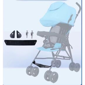Black Stroller Footrest Replacement Adjustable Stroller Extension Footboard Strollers and for Babies Pushchair Seat Liners, Car Seat Foot Rest for Toddlers, Baby Stroller Replacement Parts (37cm)