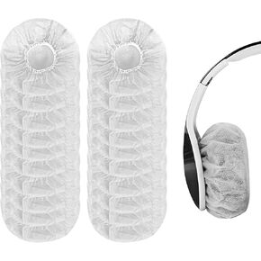 Pack of 200 Disposable Headphone Covers Sanitary Earpad Covers White 11cm