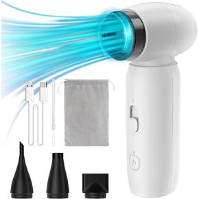 Handheld Mini Jet Fan, 80000RPM Stepless Speed Electric Air Duster, 4500mAh Rechargeable Battery Air Blower for Outdoor Inflation, Fire Bellow and Quick Cooling Down-Grey in Saudi Arabia