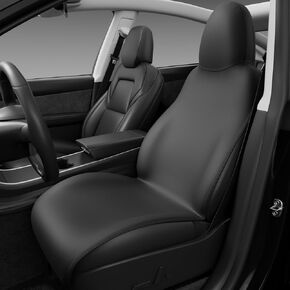 PTYYDS Car Seat Cover Compatible with Tesla 2017-2023 Model 3 and 2020-2024 Model Y Neoprene Black Waterproof Front Seat Protector Replacement for Tesla Model 3 and Model Y Accessories(1PC,Black)