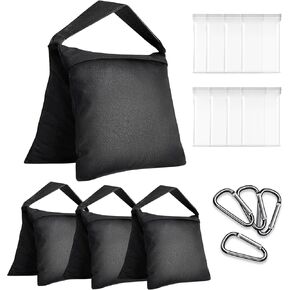 Sandbags Weight Bags, Heavy Duty Saddlebag for Photography Equipment, Empty Sand Bags for Canopy Tent, Backdrop Stand, Photo Tripod, Outdoor Patio, Umbrella Base, Fishing Chair (8 Packs)