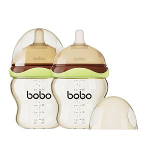 Baby Bottles - Newborn Wide Neck Baby Bottles with Slow Flow Breast-Like Nipple, PPSU Anti-Colic Bottles Breastfeeding System (Orange, 6oz (Pack of 4))