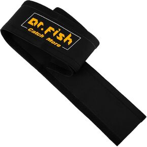 Dr.fish 60" Trolling Motor Cable Sleeve Neoprene Trolling Motor Cable Organizer, Cuttable Wire Cord Protector Wrap Cover, Trolling Motor Accessories Black