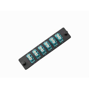 1-Pack LGX Compatible Fiber Patch Panel, 12 Fibers, Loaded with Aqua LC Couplers Adapters, 12-Fiber Ports with Printed Port Numbers