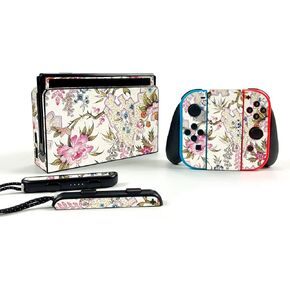 MightySkins Skin Compatible with Nintendo Switch OLED - Floral Design | Protective, Durable, and Unique Vinyl Decal wrap Cover | Easy to Apply, Remove, and Change Styles | Made in The USA