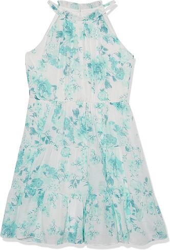 Speechless Girls' Halter Neck Fit and Flare Ruffled Party Dress in Saudi Arabia