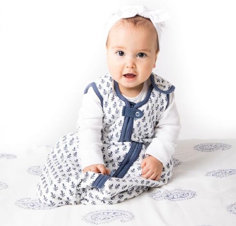 بطانية Malabar Baby من القطن العضوي خفيفة الوزن وقابلة للارتداء، TOG 0.6 كيس نوم للأطفال حديثي الولادة، للجنسين، أخضر، متوسط ​​(6-18 شهرًا) in Kuwait