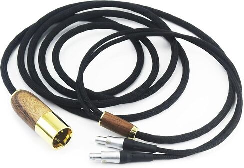 NewFantasia 4-pin XLR Balanced Cable Compatible with Sennheiser HD800, HD800S, HD820 Headphones Upgrade Replacement Audio Cable 6N OCC Copper Silver Plated Cord Walnut Wood Shell in Saudi Arabia
