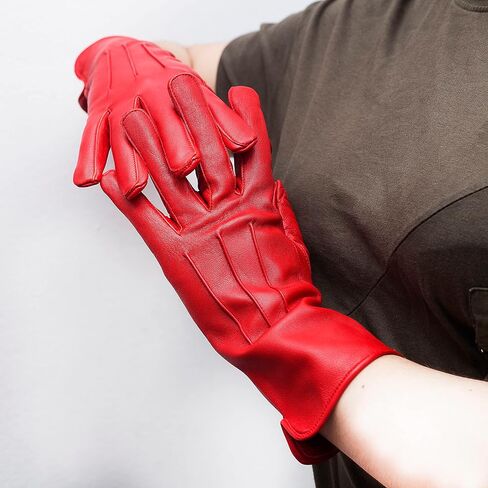 Genuine Leather Unlined Women Dress Gloves With Beautiful Standard Length Extended Up to 2 Inches From Wrist in Saudi Arabia