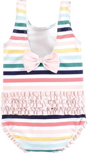 Hudson Baby Baby Girl's Toddler Swimsuit, Sunset Stripe, 9-12 Months in Saudi Arabia