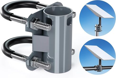 Starlink Mount Kit, Starlink Mounting Pole for Starlink Internet Kit Satellite, U-Bolt Pipe Adapter for Starlink V2 Portable Starlink Mounting Bracket Stand for Roof, Camping, RV Travel, Yacht in Kuwait