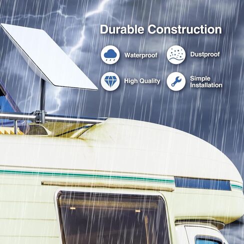 Starlink Mount Kit, Starlink Mounting Pole for Starlink Internet Kit Satellite, U-Bolt Pipe Adapter for Starlink V2 Portable Starlink Mounting Bracket Stand for Roof, Camping, RV Travel, Yacht in Kuwait