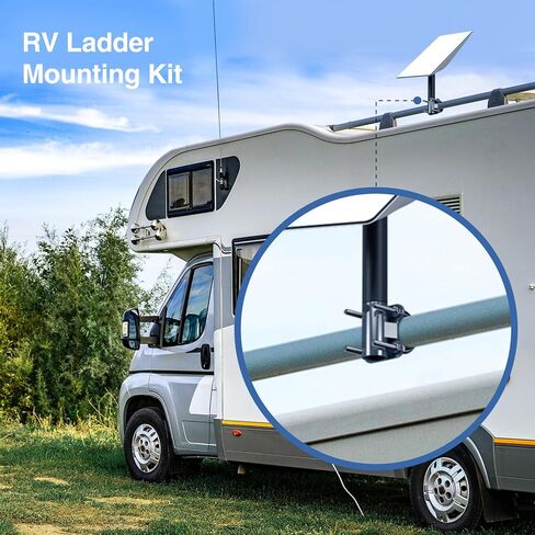 Starlink Mount Kit, Starlink Mounting Pole for Starlink Internet Kit Satellite, U-Bolt Pipe Adapter for Starlink V2 Portable Starlink Mounting Bracket Stand for Roof, Camping, RV Travel, Yacht in Kuwait