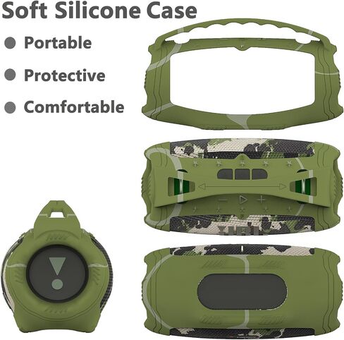 Silicone Cover Case for JBL Xtreme 4 Portable Bluetooth Speaker, Protective Skin Holder for JBL Xtreme 4 Portable Bluetooth Speaker Accessories (Only Case) (Camouflage) in Kuwait