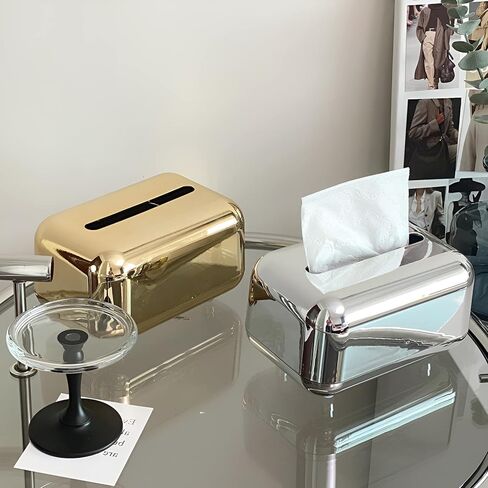Wipes Holders, Baby Wipes Dispenser, Household Tissue Box with Lid Dustproof Light Luxury Wet Wipe Container Case for Restaurant Hotel Office Car Gold in Saudi Arabia