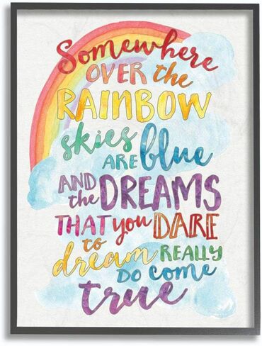 Stupell Industries Somewhere Rainbow Wall Art, 11x14, Multi-Color in Kuwait