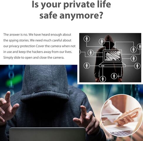Webcam Cover,Camera Cover Compatible for Tesla Webcam, Laptop, Desktop, PC, Mac Book Pro, i Mac, Mac Mini, Computer, Smartphone,Protect Your Privacy and Security,Strong Adhesive in Kuwait