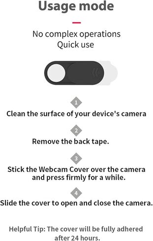 Webcam Cover,Camera Cover Compatible for Tesla Webcam, Laptop, Desktop, PC, Mac Book Pro, i Mac, Mac Mini, Computer, Smartphone,Protect Your Privacy and Security,Strong Adhesive in Kuwait