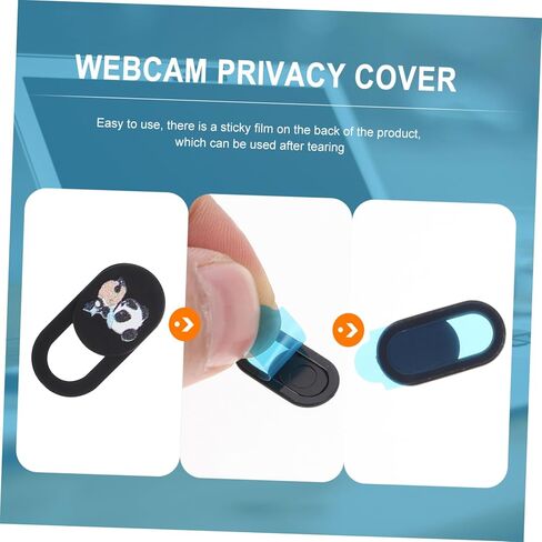 HOMSFOU 8 قطع غطاء منزلق للكمبيوتر المحمول، غطاء منزلق لكاميرا الويب، غطاء كاميرا الويب، غطاء كمبيوتر محمول منزلق، غطاء كاميرا ويب لاصق للكمبيوتر المحمول Abs Notebook in Kuwait