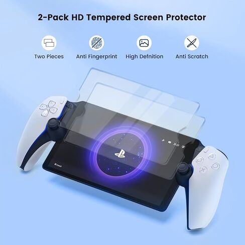 مجموعة ملحقات 6 في 1 متوافقة مع Playstation Portal، وحقيبة حمل EVA، وغطاء واقي من السيليكون الناعم، وعبوتين من واقي الشاشة المقوى عالي الدقة، وزوج من الحلقات الدقيقة in Kuwait