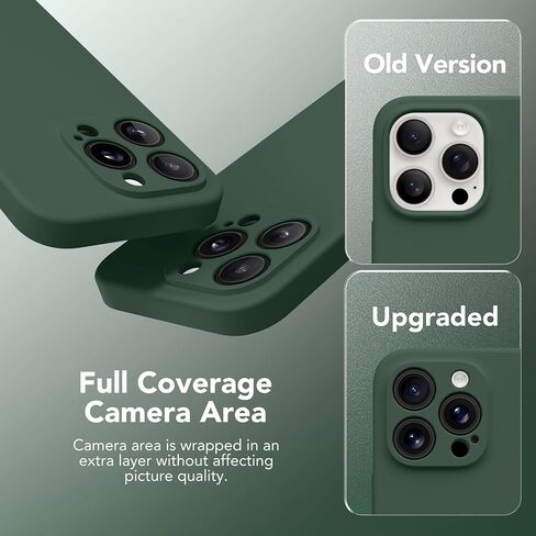 Magnetic for iPhone 13 Pro Case, Compatible with MagSafe, [Full Camera Protection][2 Screen Protectors] Silicone Shockproof Protective Phone Case for iPhone 13 Pro 6.1", Calke Green in Saudi Arabia