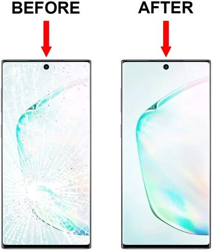 استبدال شاشة Galaxy S23 Ultra الأصلية، طقم إصلاح بديل للشاشة الزجاجية للعدسة الخارجية الأمامية لسلسلة Samsung Galaxy S23 Ultra (6.8 بوصة - أسود) in Saudi Arabia