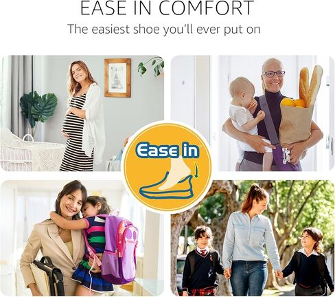 حذاء STQ سهل الارتداء بدون استخدام اليدين للنساء حذاء رياضي للمشي والحمل حذاء للحمل باللون الأبيض والأرجواني 9 in Kuwait