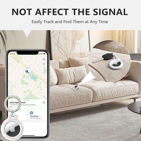 Maledan Air Tag-4 Pack Keychain Keychain، PC GPS Case Key Ring for Apple AirTags، ملحقات سلسلة المفاتيح لمتعقب مكتشف العناصر Apple، غطاء Itag مقاوم للماء للقطط الأليفة، أسود/أزرق/أحمر/لافندر in Kuwait