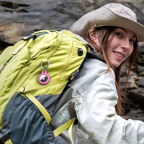 Maledan Air Tag-4 Pack Keychain Keychain، PC GPS Case Key Ring for Apple AirTags، ملحقات سلسلة المفاتيح لمتعقب مكتشف العناصر Apple، غطاء Itag مقاوم للماء للقطط الأليفة، أسود/أزرق/أحمر/لافندر in Kuwait