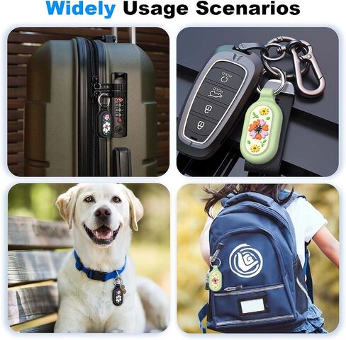 [2 Pack] for Samsung Galaxy SmartTag2 Case, Smart Tag2 Case Soft Silicone All-Round Protection & Waterproof for Samsung Smart Tag 2 with Key Ring, for Keys, Wallet, Luggage, Pets (Black+Blue) in Saudi Arabia