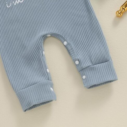 aporake Baby Boy Girl Clothes Hi I'm New Here Newborn Outfit One Piece Romper Bodysuit Jumpsuit+hat Newborn Hospital Outfit in Saudi Arabia