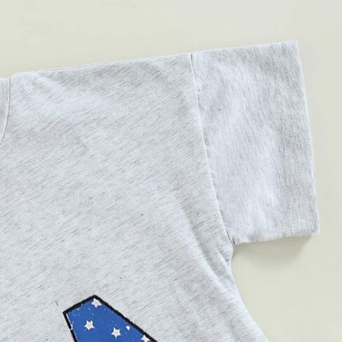 4th of July Baby Boy Girl Outfits USA Letter Print Short Sleeve Romper American Flag Clothes in Saudi Arabia