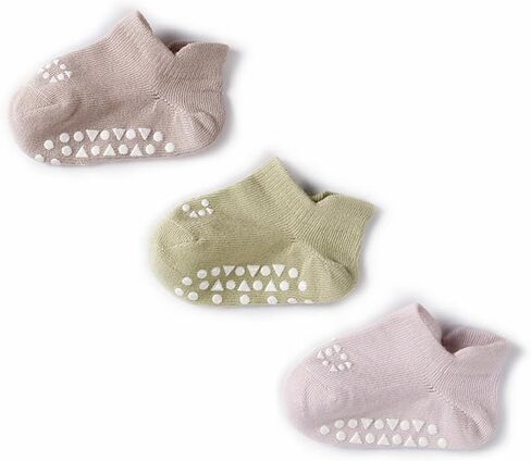 Anti Slip Low Cut Socks With Grips For Babies Infant Toddlers Kids Boys And Girls, Non Skid Ankle Socks in Saudi Arabia