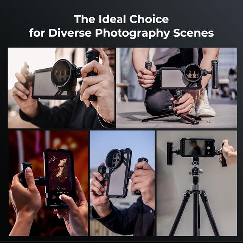 SmallRig for Samsung Galaxy S24 Ultra Phone Cage (QR Design) with 67mm Filter Adapter, T Mount Lens Backplate, 17mm Lens Backplate, Mobile Video Rig for S24 Ultra for Moment T Series Lenses-4601 in Saudi Arabia