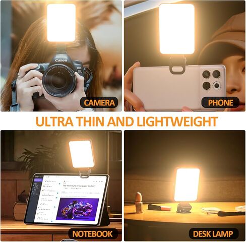 128 LED MagSafe Phone Light, Selfie Light, 2000Mah Rechargeable Clip Video Light, Adjustable 3 Light Modes, for Phone, Camera, Laptop, iPad, Light for Phone, Selfie, Video Conference, Vlog. in Saudi Arabia