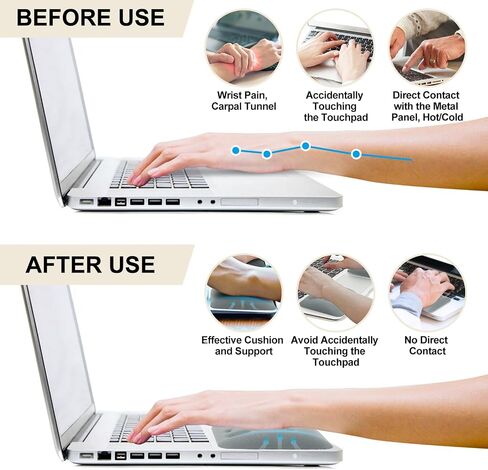 Keyboard Wrist Rest for Laptop, Ergonomic Laptop Wrist Support for Computer Keyboard, Memory Foam Laptop Wrist Rest for Keyboard and Mouse, Relieve Wrist Pain and Carpal Tunnel in Saudi Arabia