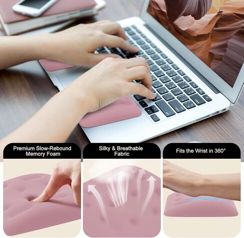 Keyboard Wrist Rest for Laptop, Ergonomic Laptop Wrist Support for Computer Keyboard, Memory Foam Laptop Wrist Rest for Keyboard and Mouse, Relieve Wrist Pain and Carpal Tunnel in Saudi Arabia